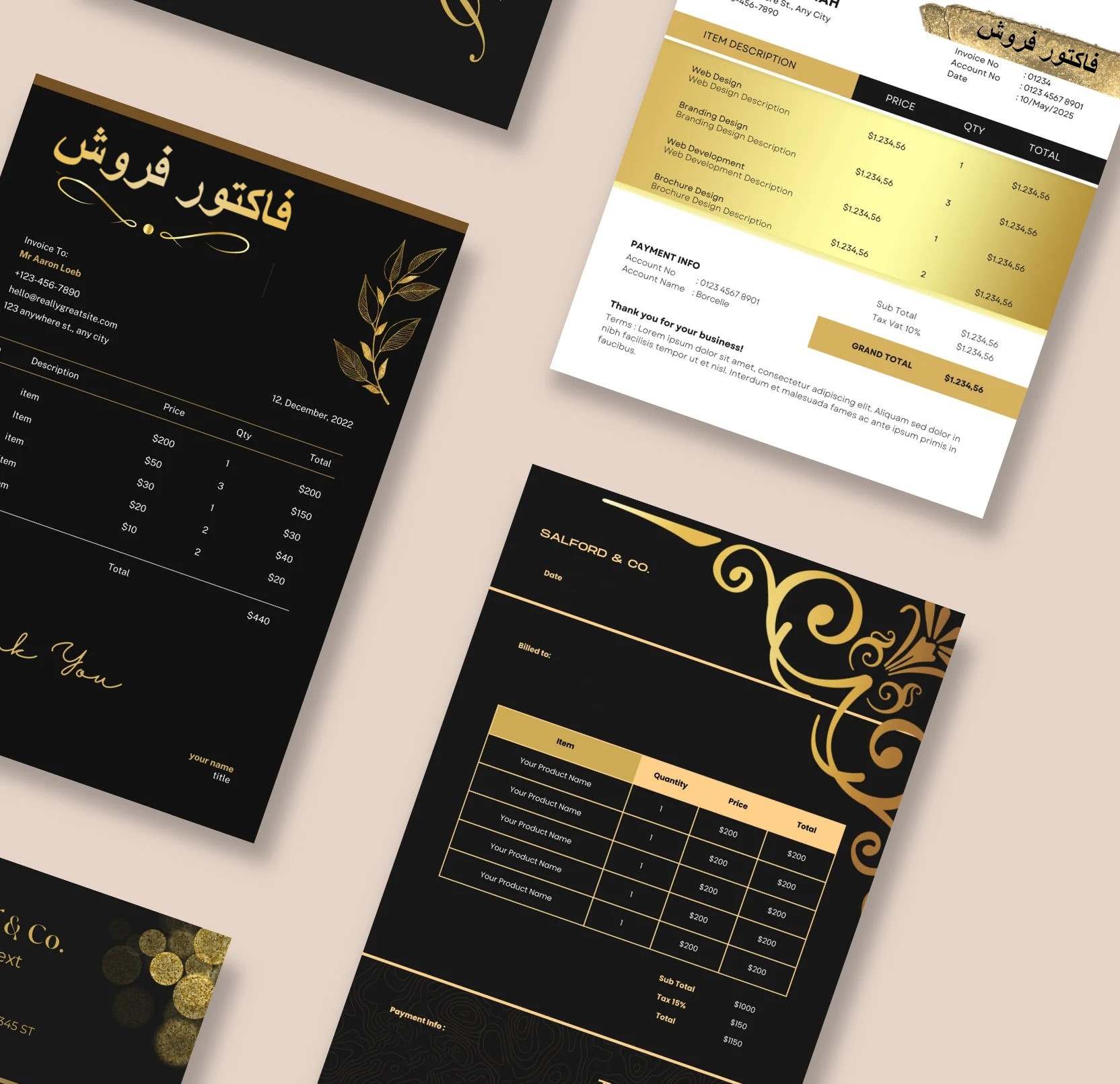 فاکتور طلا و جواهر نویسی